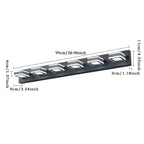 39-Inch Matte Black 6-Light LED Vanity Light