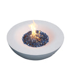 42-Inch Concrete Propane Fire Pit Bowl, Antique White