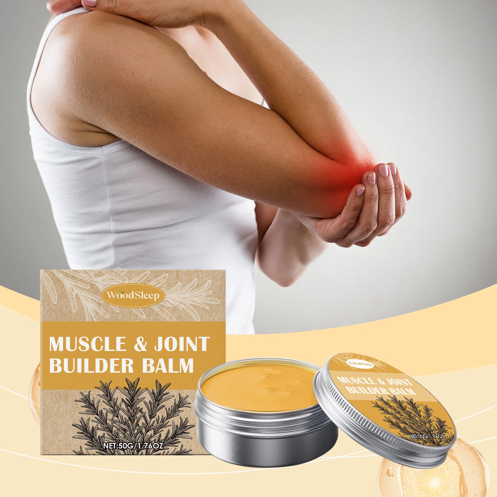 WoodSleep Joint Care Cream, Gentle Nourishing Care Massage Body Joint Skin Daily Cream