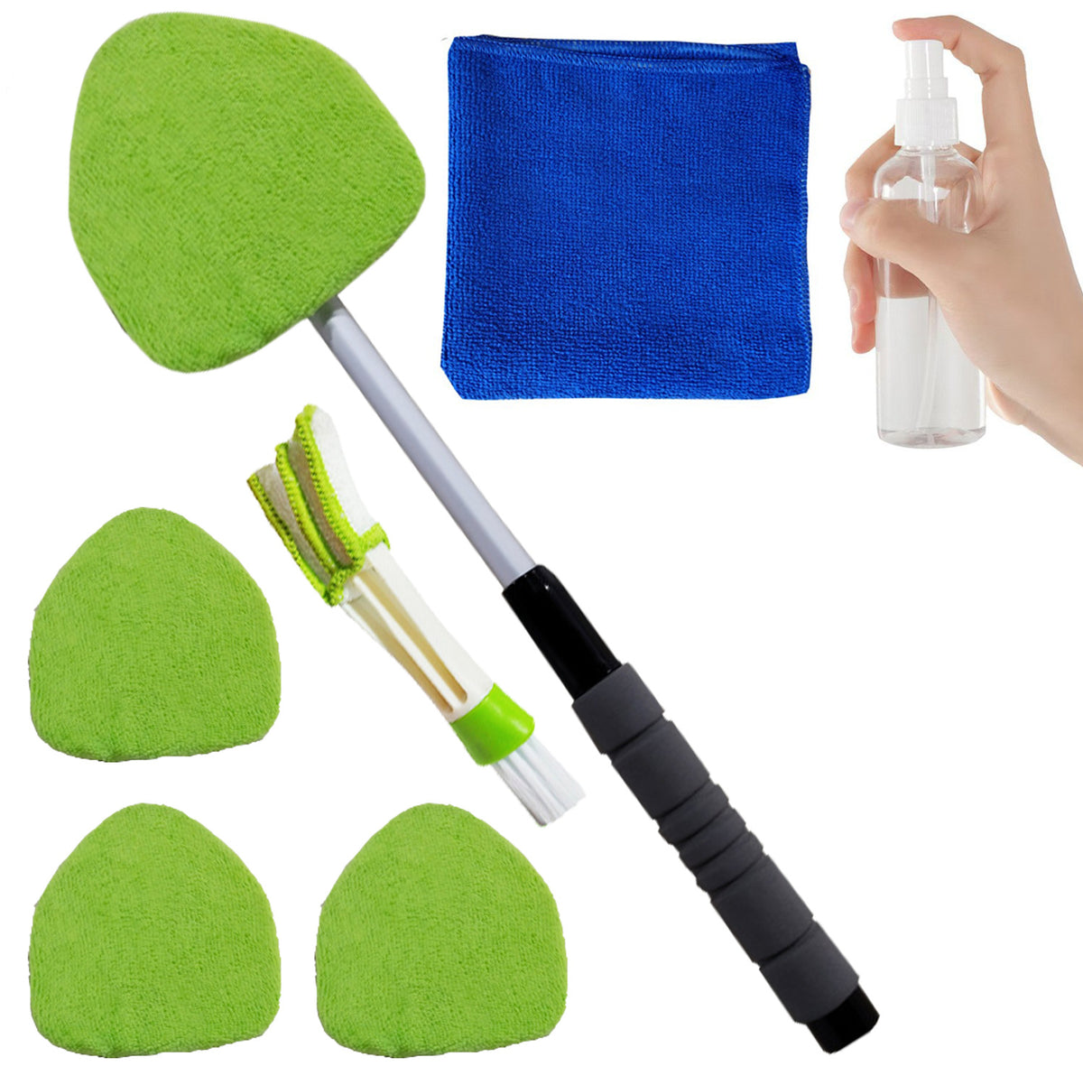 Telescopic Microfiber Car Windshield Defogger Window Cleaning Brush