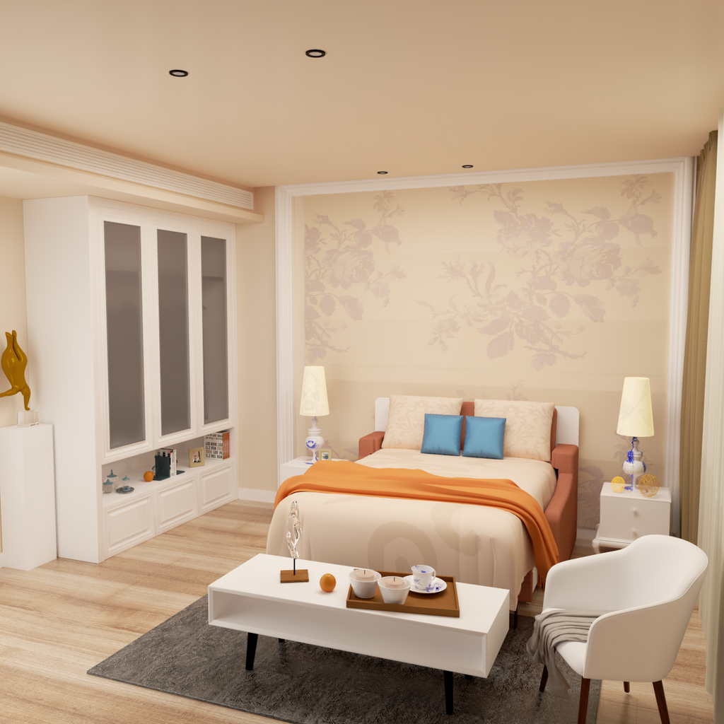 Modern Vertical Murphy Bed with Sofa & Storage | Full Size