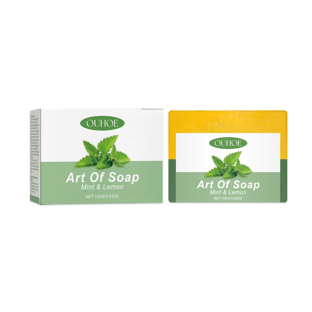 Mint Lemon Solid Soap Gently Cleanses The Body And Moisturizes The Skin With Hand-Made Essential Oil Nourishing Bath Soap