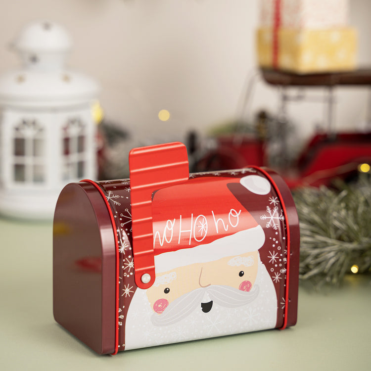 Christmas Tin Mailbox Gift Box
