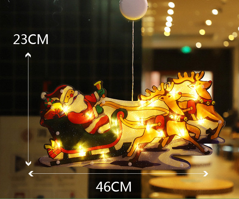 Christmas Lights Window Hanging Lights Christmas Decorative Lights Shop Window Led Sucker Lights Small Colored Lights