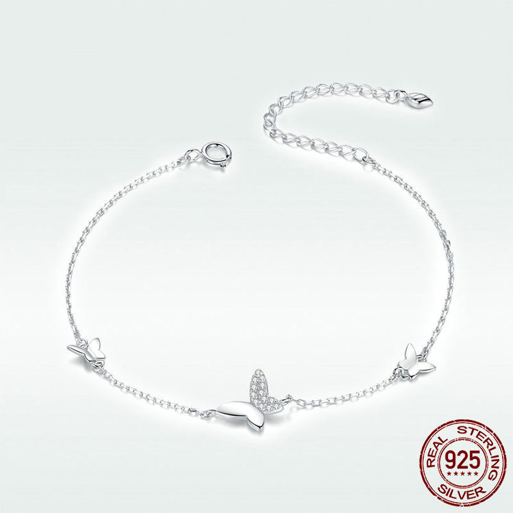 Zircon Bracelet in 925 Sterling Silver – 16 cm + 5 cm Extension