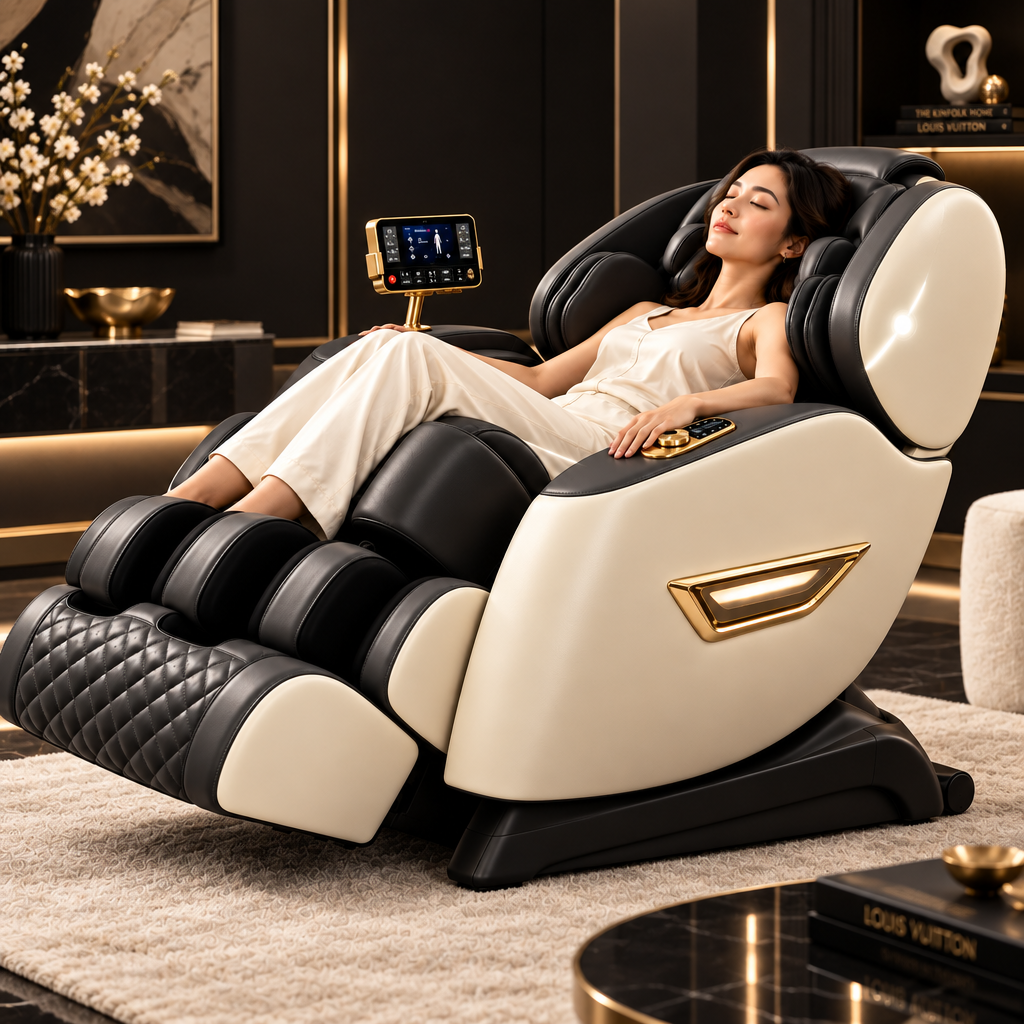 Gravity Salon AI Voice Massage Chair, White