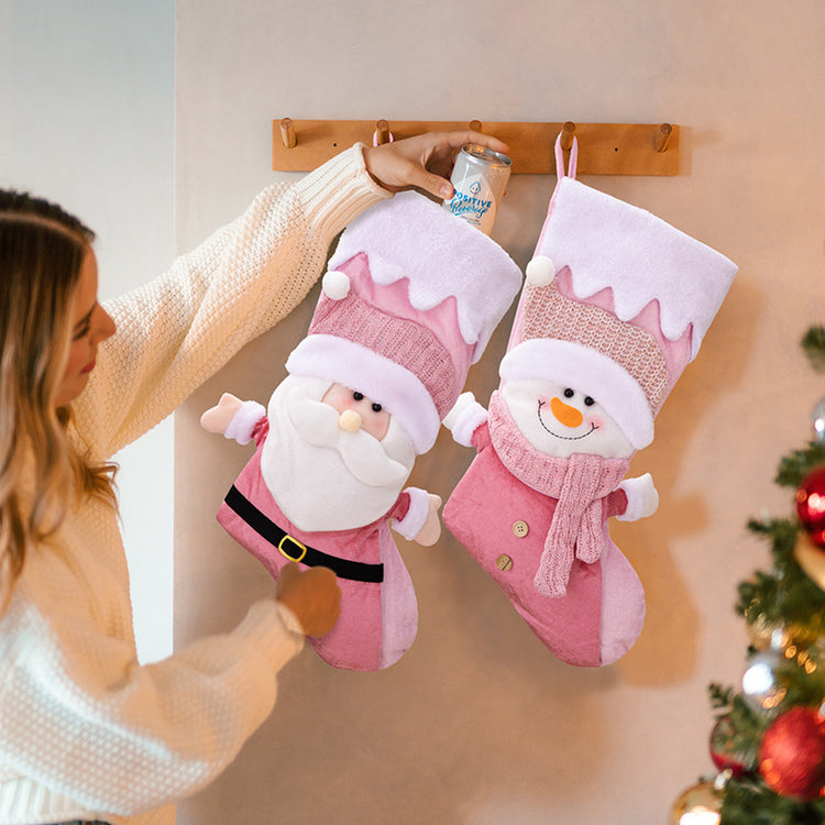 Nordic-Style Santa Christmas Stocking – 49 cm