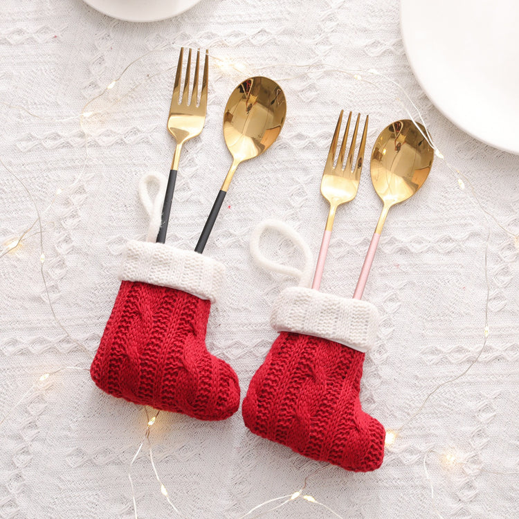 Mini Christmas Stocking Cutlery Holder