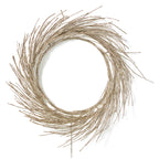 24-Inch Champagne Paper Wreath with LED Lights & Timer