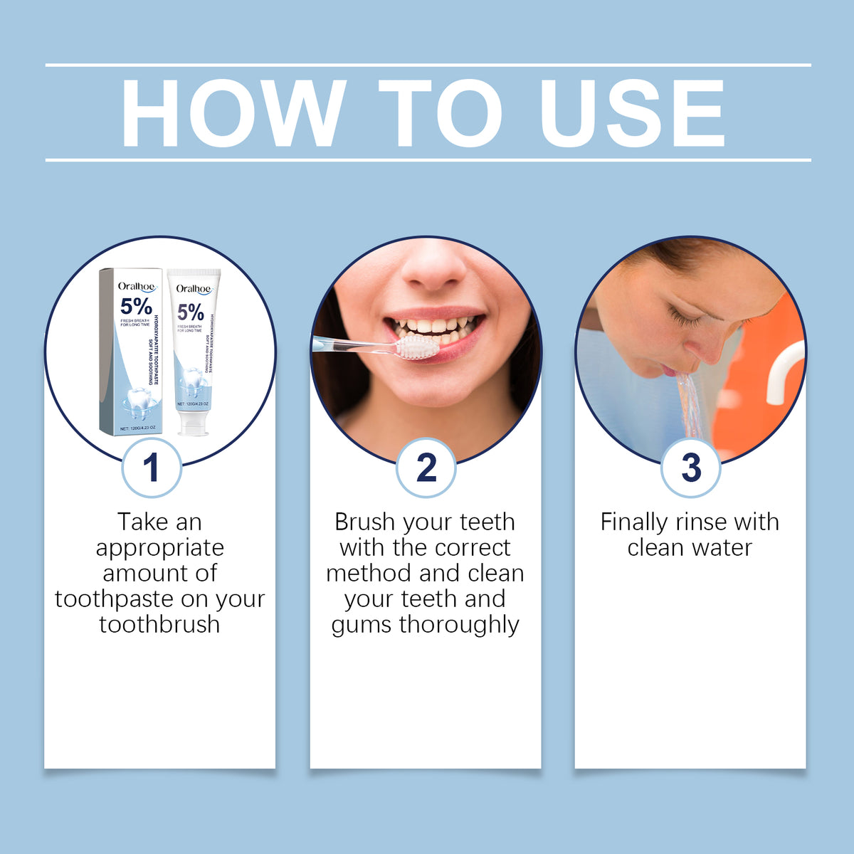 Oralhoe Repair Toothpaste Gently Cleans Teeth Repair Dental Hygiene Care Brightening And Stain Removing Mint Toothpaste