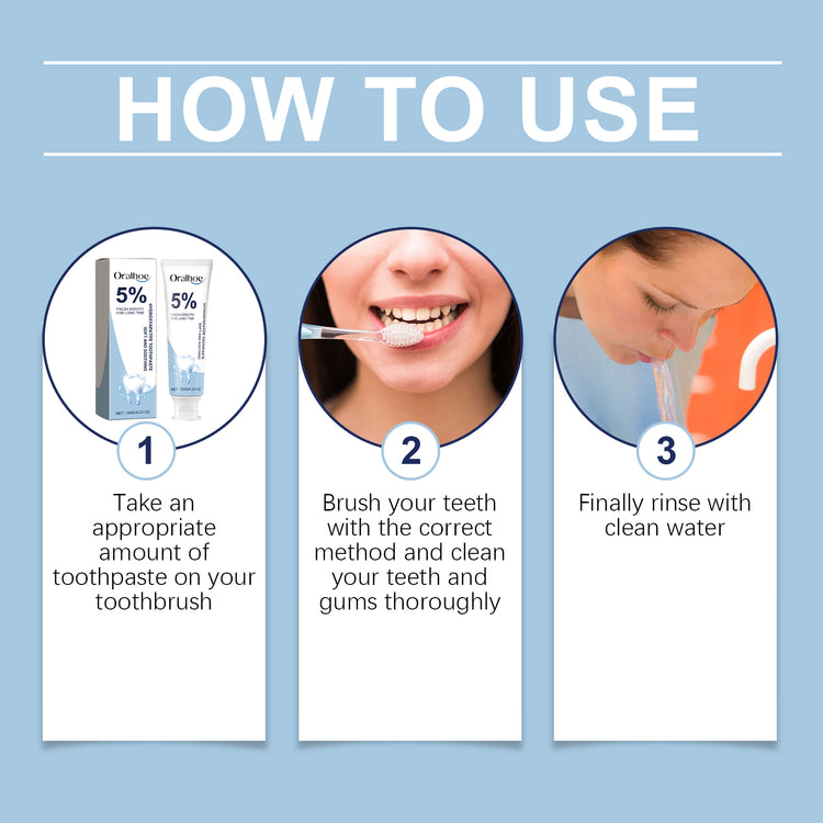 Oralhoe Repair Toothpaste Gently Cleans Teeth Repair Dental Hygiene Care Brightening And Stain Removing Mint Toothpaste