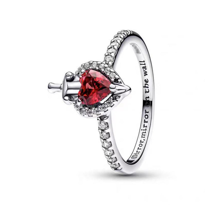 Panda Dora S925 Silver Ring with Pav&eacute; Set Sparkling Starlight Bow, Fashionable Elegant Women's Ring, Cuban Chain Pair Ring