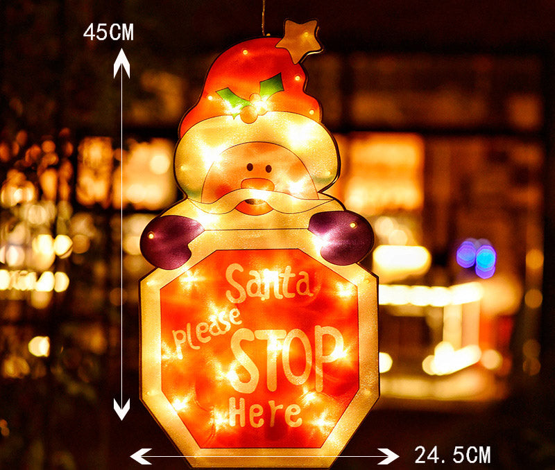 Christmas Lights Window Hanging Lights Christmas Decorative Lights Shop Window Led Sucker Lights Small Colored Lights
