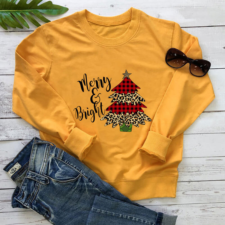 Christmas tree print Christmas hoodie