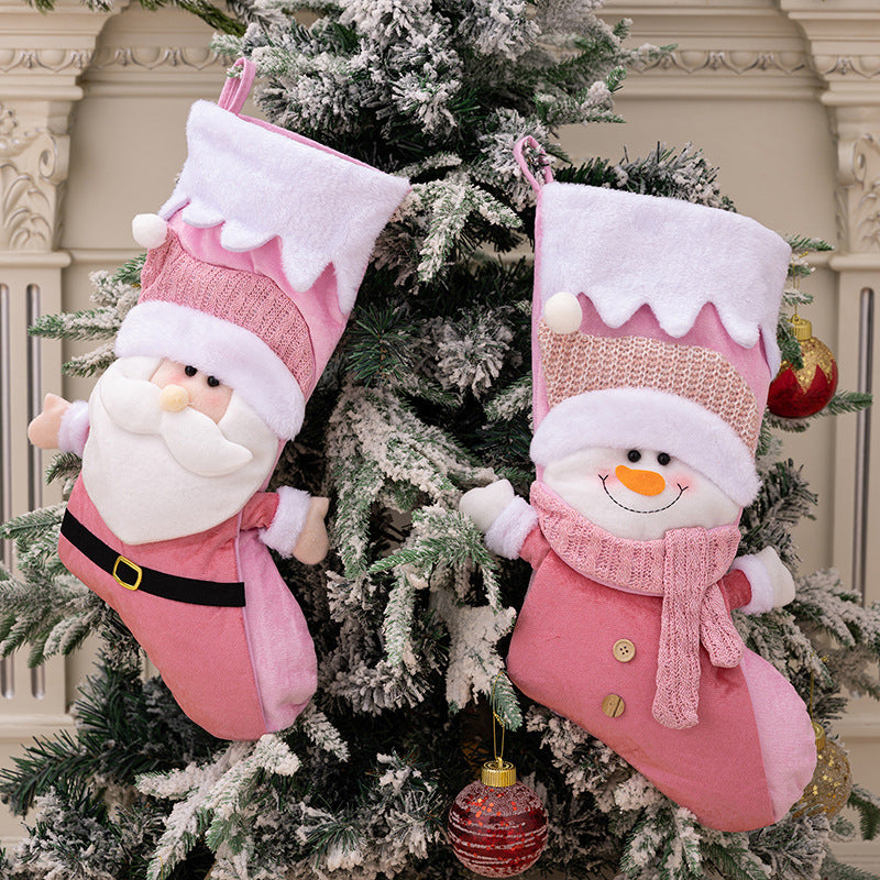 Nordic-Style Santa Christmas Stocking – 49 cm