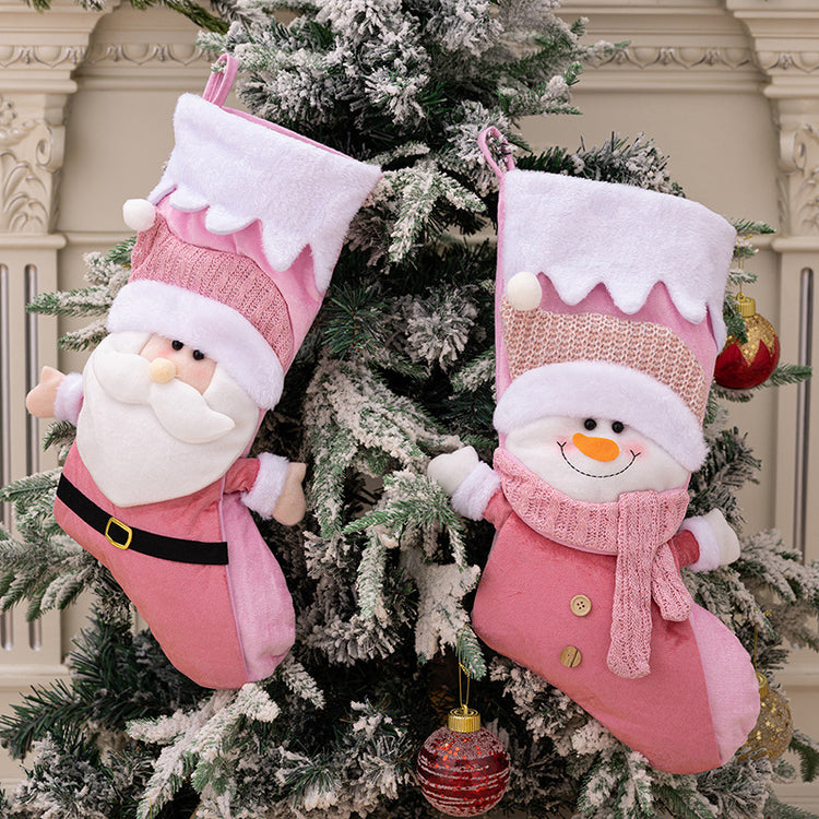 Nordic-Style Santa Christmas Stocking – 49 cm