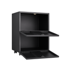 Office furniture Copier Cabinet black 2 door steel copier stand mobile pedestal file Printer Stand
