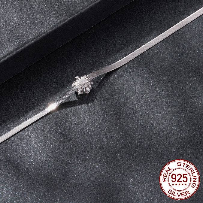Moissanite & Zircon Flower Bracelet in 925 Sterling Silver
