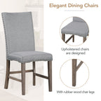 TOPMAX 7-Piece Extendable Dining Set, Golden Brown & Gray