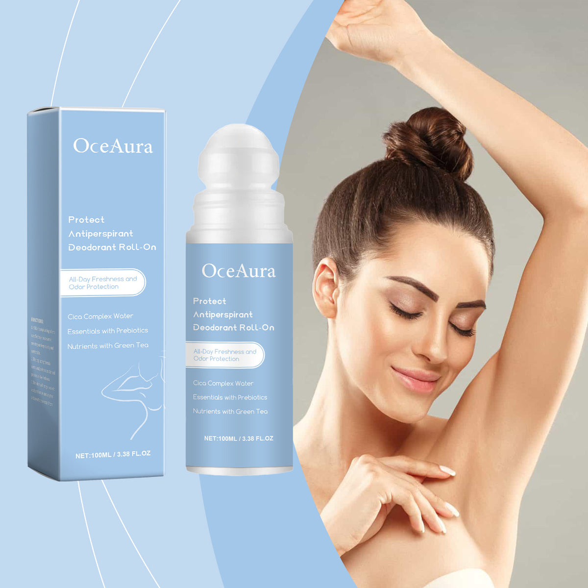 OceAura Underarm Body Antiperspirant Roll-On Beads