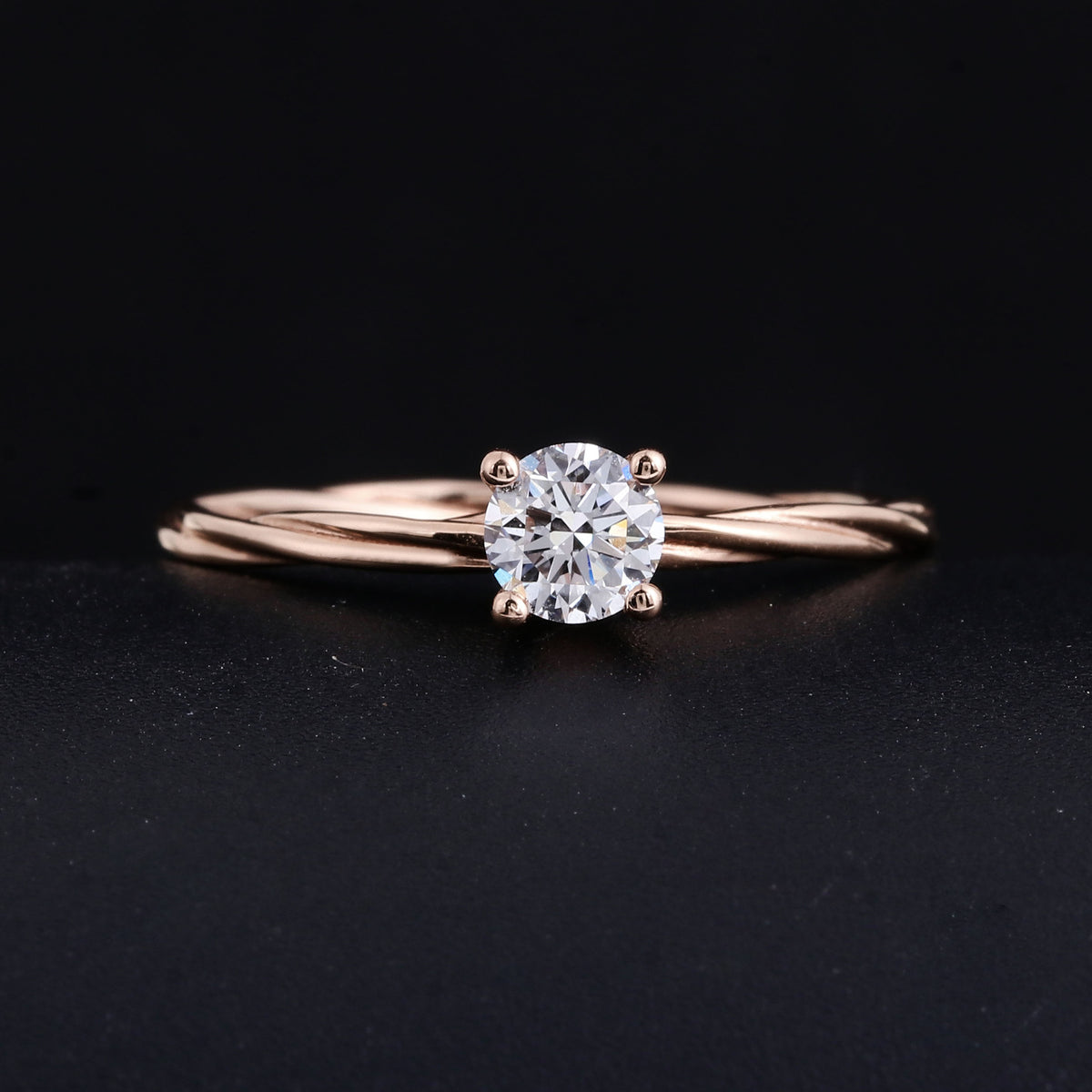 Cultured Diamond Engagement Ring | 18K Gold Lab-Grown Diamond