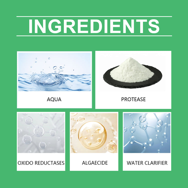Yegbong Algae Clarifier, Clean Fish Tank Green Brown Silk Algae Black Hair Moss Algae Clarifier Water Does Not Harm Fish