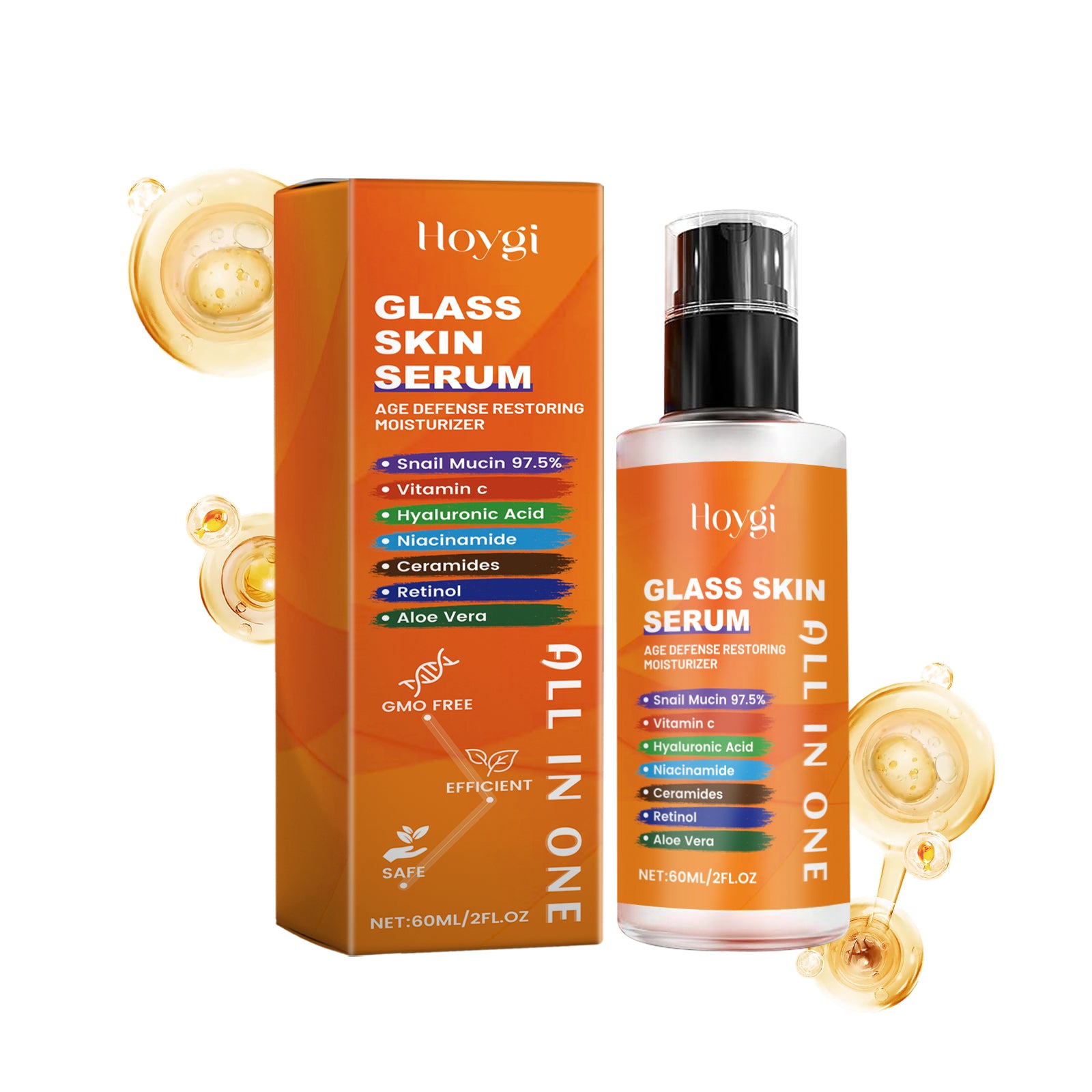 Hoygi Snail Facial Essence Gentle Hydrating Moisturizing Facial Skin Nourishing Care Essence