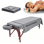3-Piece Massage Table Sheet Set – Solid Color, Washable & Durable