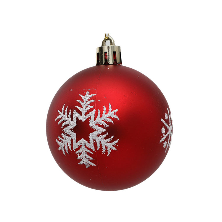 Snowflake Christmas Baubles – 6 cm, Set of 12