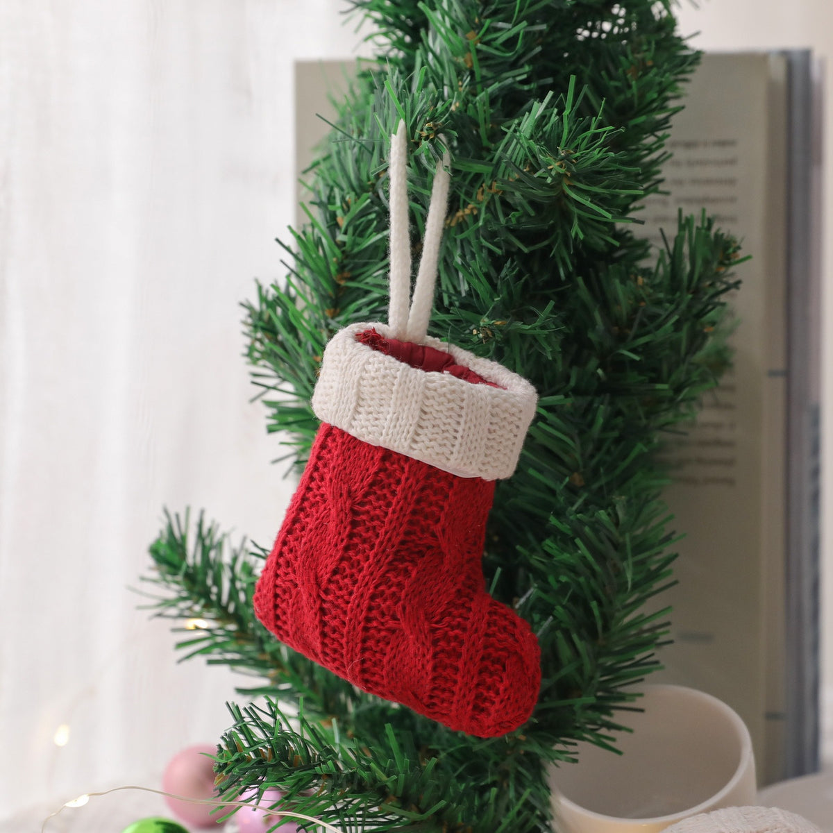 Mini Christmas Stocking Cutlery Holder