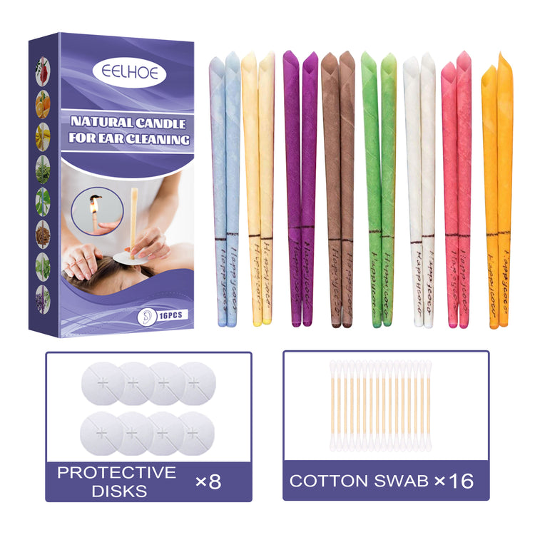 EELHOE Aromatherapy Ear Candle Gentle Cleansing Treatment Relaxing With Multicolor Ear Candle Set