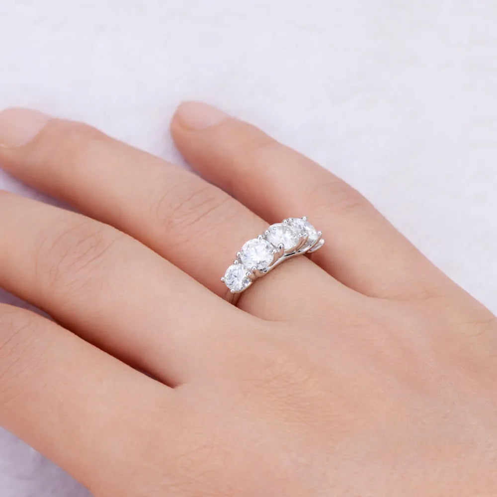 3.6-Carat Moissanite Ring in 925 Sterling Silver