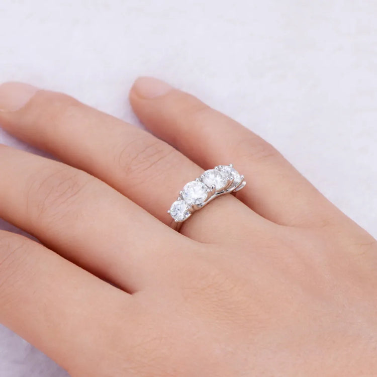 3.6-Carat Moissanite Ring in 925 Sterling Silver