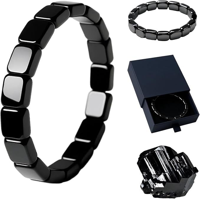 Black Geometric Bead Bracelet