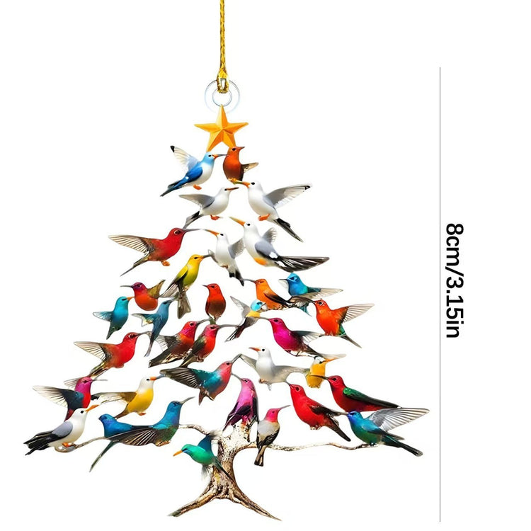 Acrylic Hummingbird Christmas Ornament – 8 cm