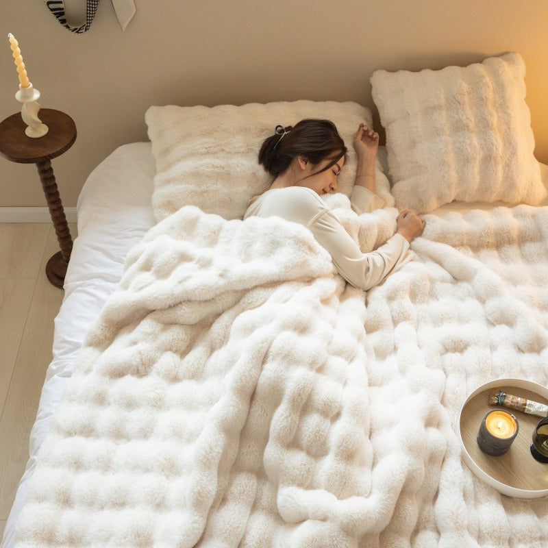 Double sided thickened office nap blanket sofa cover blanket