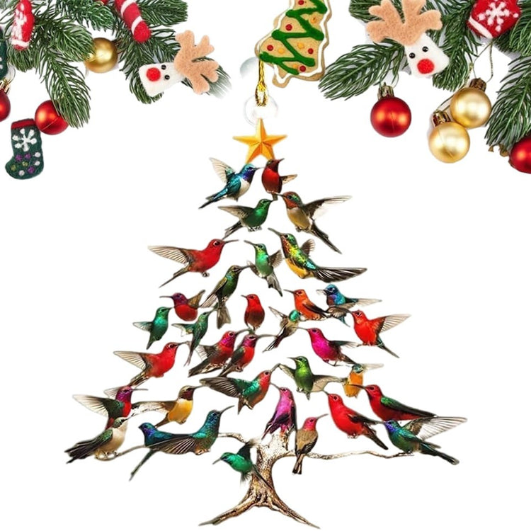 Acrylic Hummingbird Christmas Ornament – 8 cm