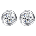 925 Silver Rose Petal Earrings