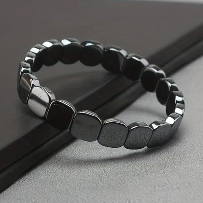 Black Geometric Bead Bracelet