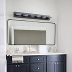 39-Inch Matte Black 6-Light LED Vanity Light