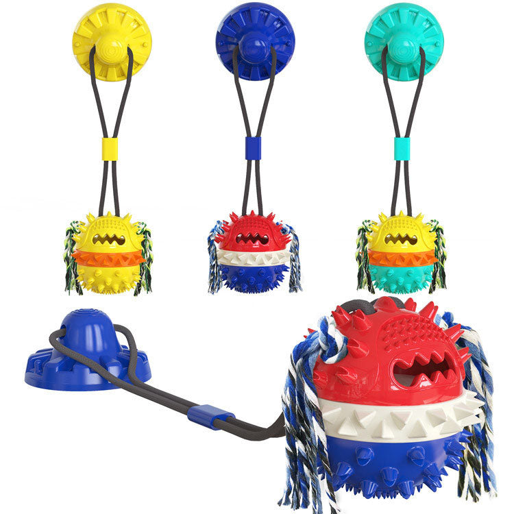 Strong Suction Cup Dog Toy Molar Dog Products Bite Resistant Sound Ball a Pet Products