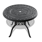 (Cushions In Random Colors)5-Piece Set Of Cast Aluminum Patio Furniture With Cushions