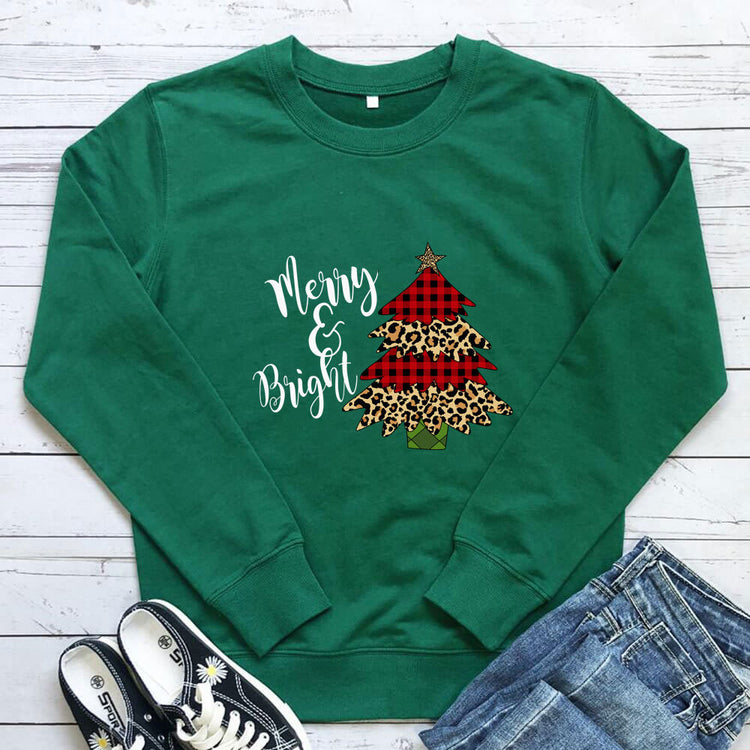 Christmas tree print Christmas hoodie