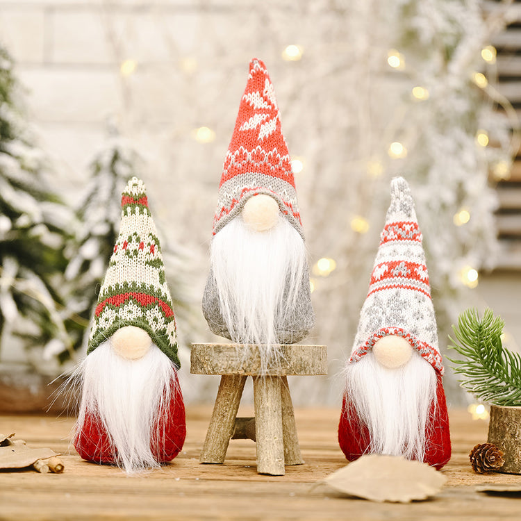 Snowflake-Hat Christmas Gnome Decoration – 19 cm