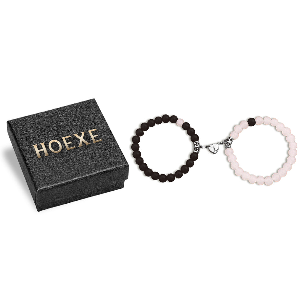 Magnetic Couples Link Bracelet | Glass Bead & Magnet | Unisex