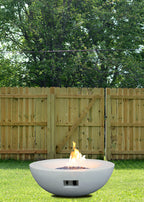 42-Inch Concrete Propane Fire Pit Bowl, Antique White