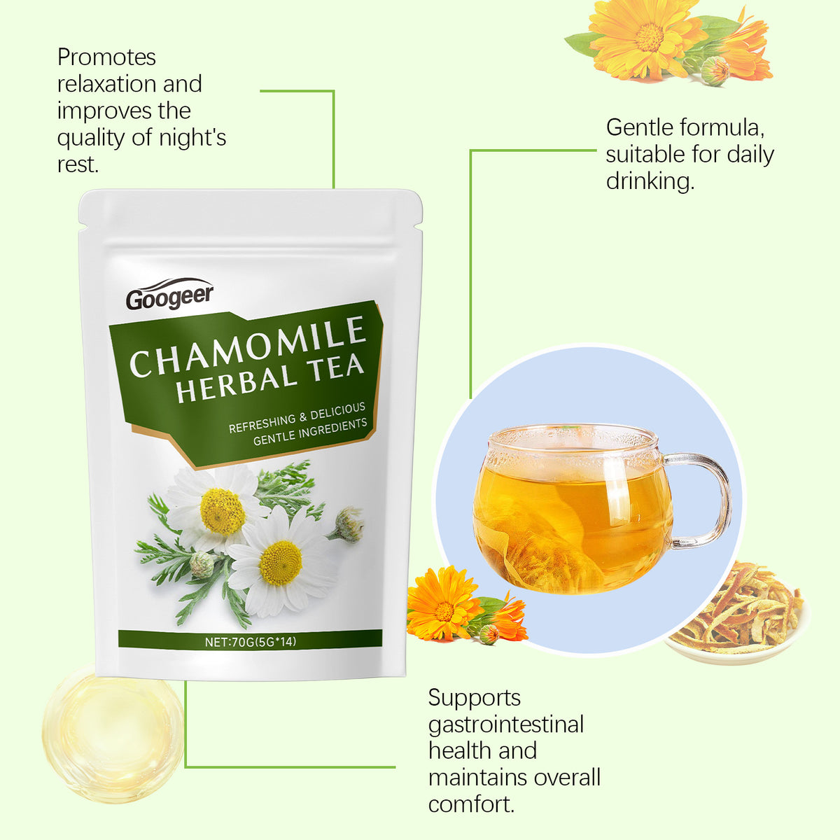 Googeer Natural Chamomile Tea Bag