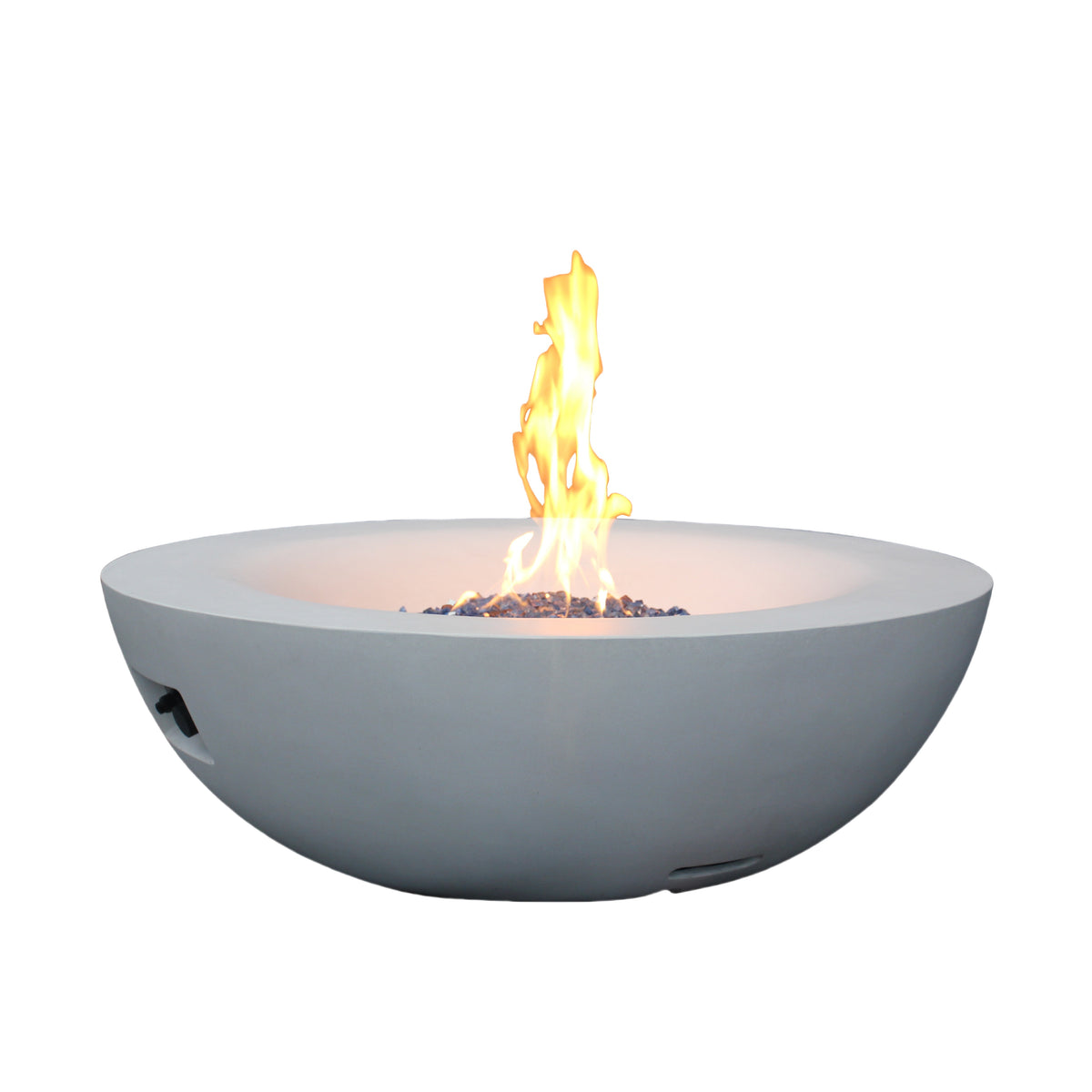 42-Inch Concrete Propane Fire Pit Bowl, Antique White