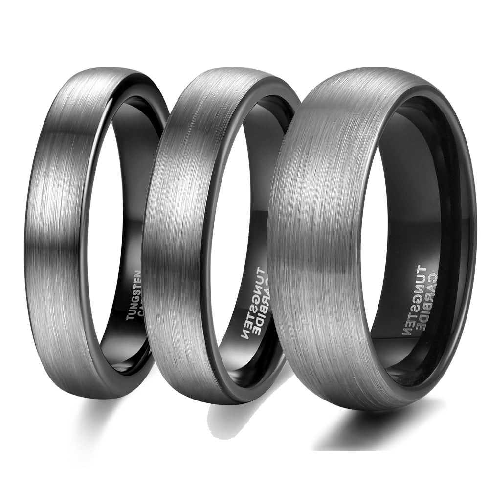 Two-Tone Tungsten Steel Ring – 4, 6 or 8 mm
