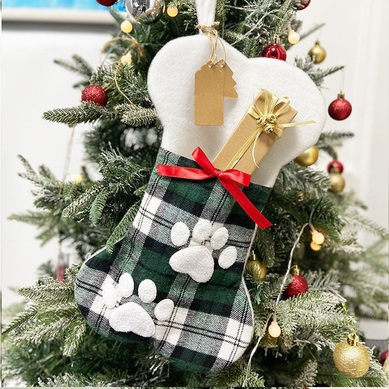 Paw Print Christmas Pet Stocking